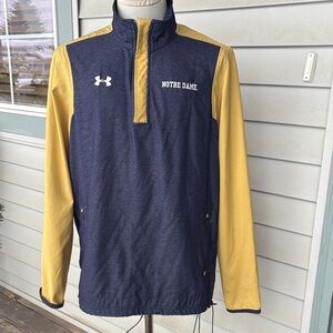 Under Armour Notre Dame Pullover jacket.  Large.  Great condition.